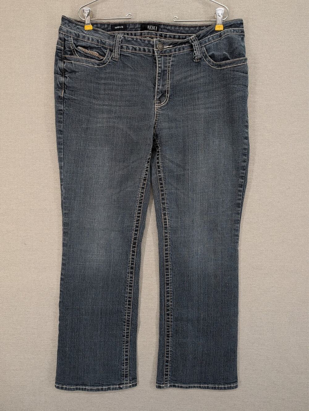 a.n.a Blue Jeans Size 18W Modern Fit Boot Cut Embellished -0726E41